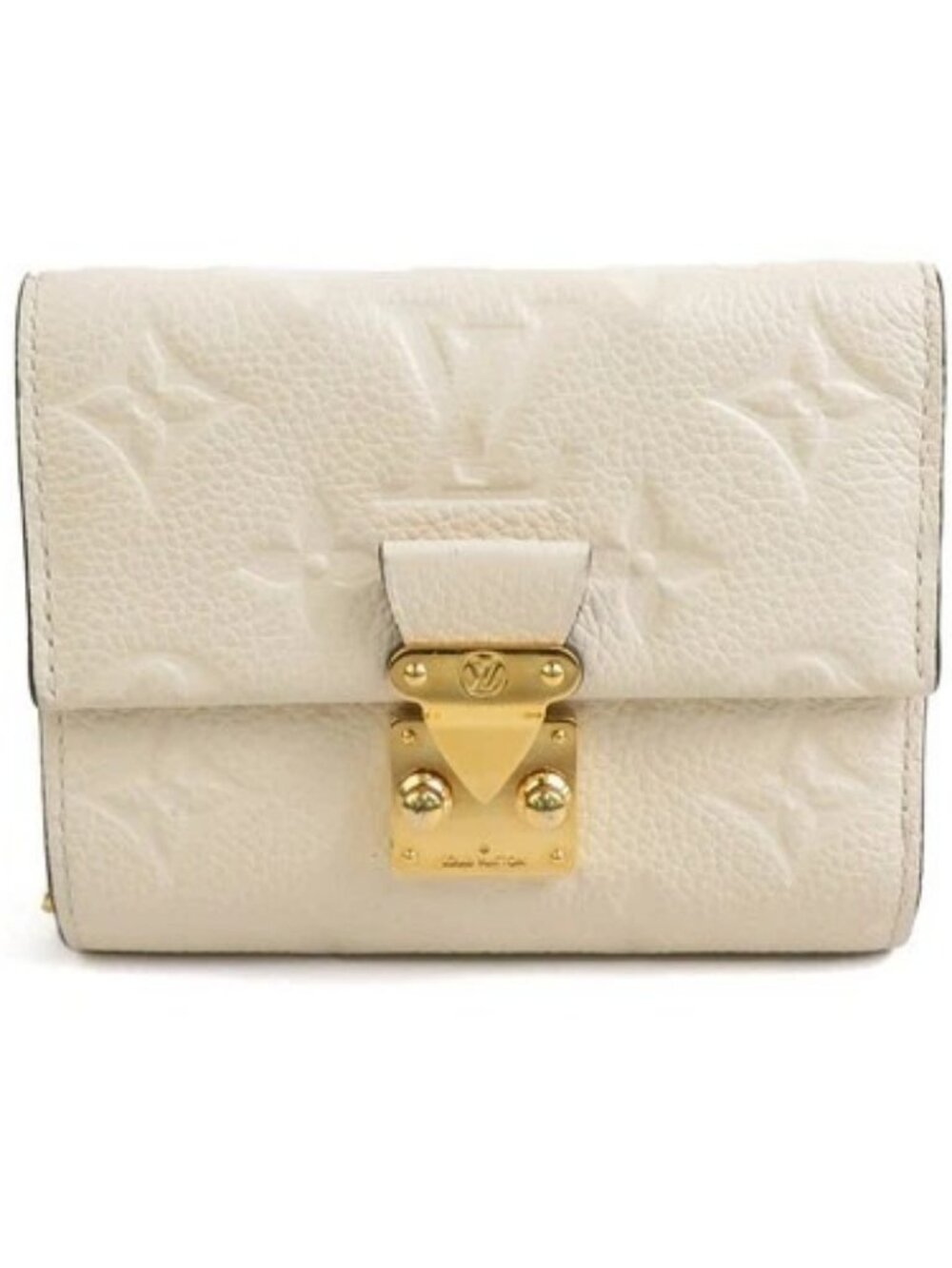 Auth LOUIS VUITTON Monogram Empreinte Bifold Wallet Light Beige M81071 - 55846j